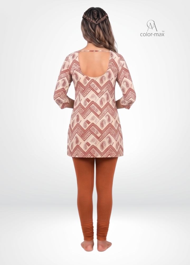 LIGHT RUST - Premium Cotton Lycra Chudi Leggings - Hover